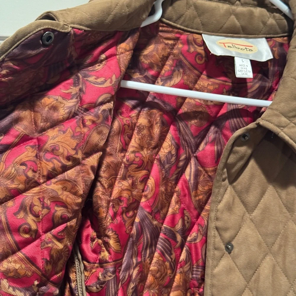Talbots Tan Quilted Barn Jacket - Picture 5 of 12